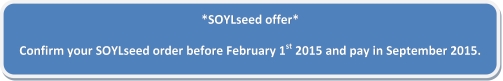 Dec news - SOYLseed offer